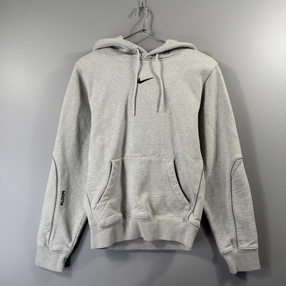 Nike Nocta Hoodie Mens Size XS Grey Center Swoosh Drake Sweatshirt Fleece